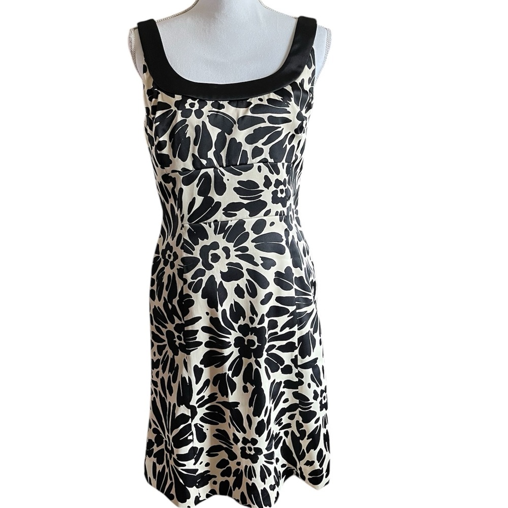 Evan Picone black & cream dress